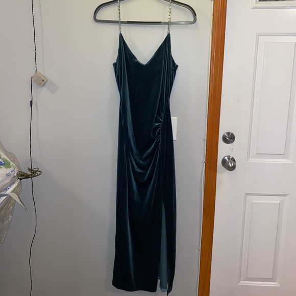 & Other Stories Dresses & Skirts - Velvet maxi dress with rhinestone sleeves from the & Other Stories.